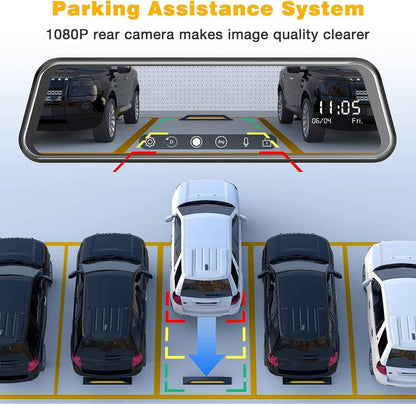 Dashcam MIRROR FULL SCREEN DUAL CAMERA 2K (MR 2CAM) .