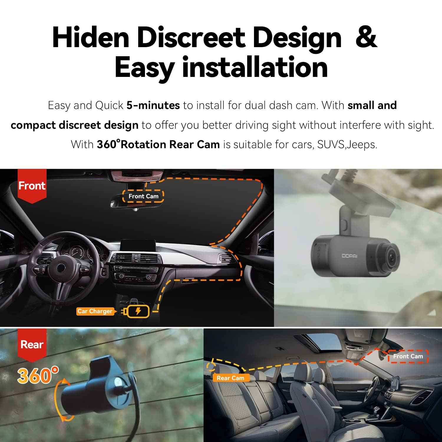 DDPAI N1 Dual Channel Car Dash Camera