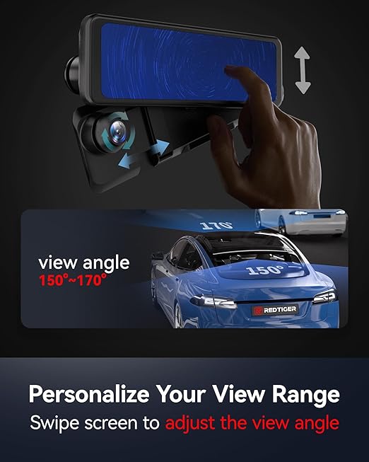 DASH CAM MIRROR 2 CAMERA 2CH 4K SQUIRE - FIVE STAR PLUS