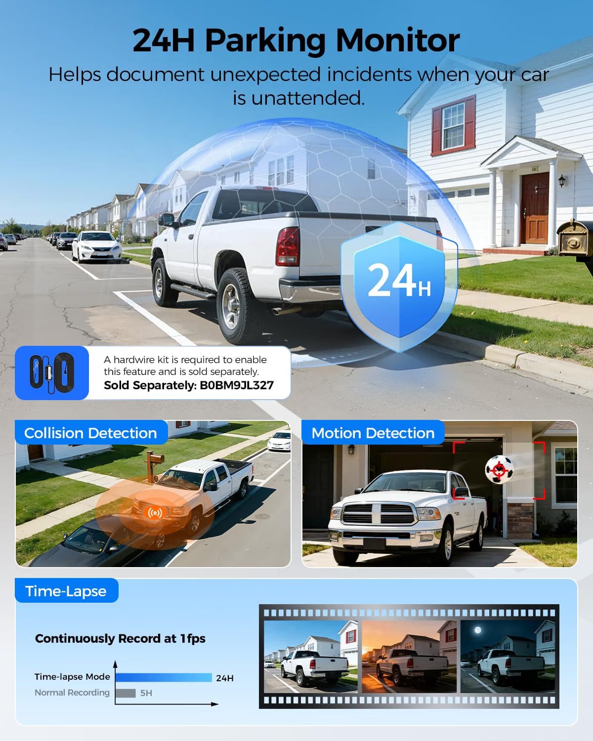 AZDOME PG17 Ultra 4K+4K 2CAMERA Mirror Dash Cam, Rear View Mirror Camera