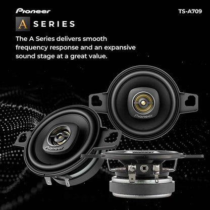 Pioneer TS-A709 A Series 2-3/4 inch Two-Way, 450W Max Power, 16mm Tweeter - Coaxial Speaker (Pair)