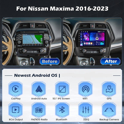 Nissan Maxima 2016 carplay android stereo support GPS Navigation/WiFi/Hotspot/Bluetooth/Hands-free Calling/Split Screen/Mirror Link