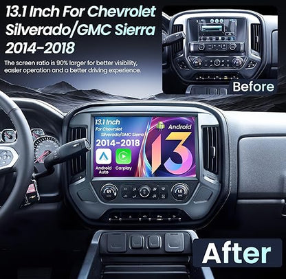 CHEVROLET SILVRADO 13.1 INCH 2014-2018 8GB RAM 128GB STORAGE ANDROID