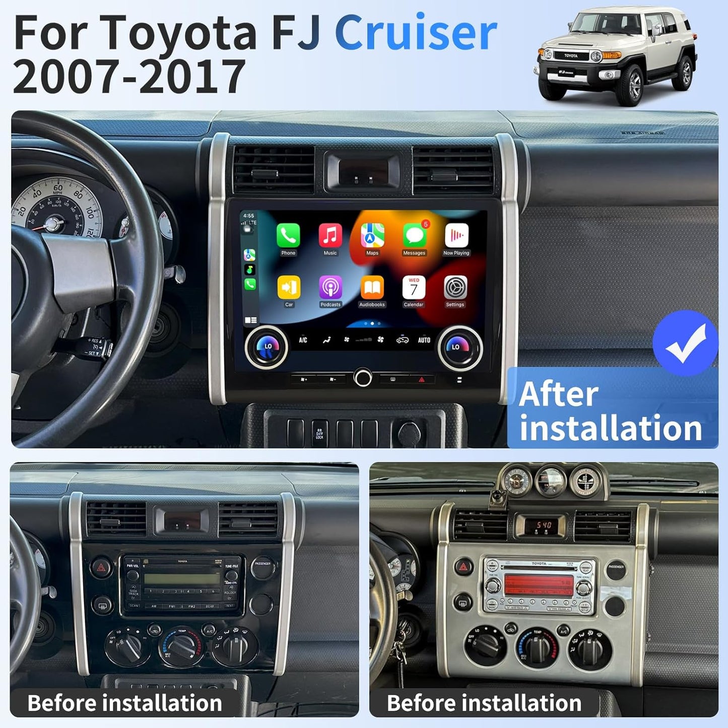 TOYOTA FJ 13.3" 2006-2020 SILVER/ BLACK 8GB RAM/128GB STORAGE (FJ 13.3INCH)