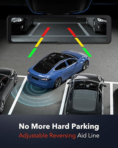 DASH CAM MIRROR 2 CAMERA 2CH 4K SQUIRE - FIVE STAR PLUS