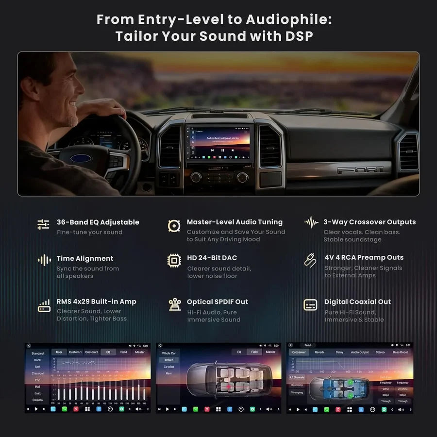 Universal Double Din 7″ Android Car Stereo 8 GB RAM 128GB STORAGE | Wireless Apple CarPlay & Android Auto
