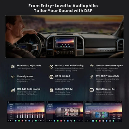 Universal Double Din 7″ Android Car Stereo 8 GB RAM 128GB STORAGE | Wireless Apple CarPlay & Android Auto