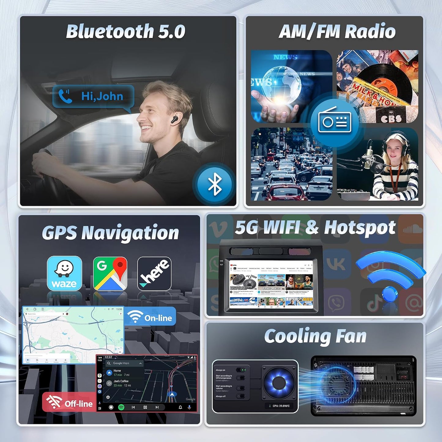 FORD F150 2015-2021 WITH A/C TOUCH CONTROL 4GB RAM 64GB STORAGE ANDROID ,Carplay Android Auto