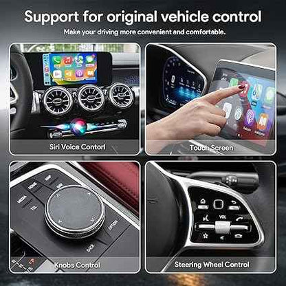 CAR PLAY AI BOX WIRLESS ANDROID 13 8GB RAM 128GB STORAGE FIVE STAR قطعة تحويل الكاربلاي