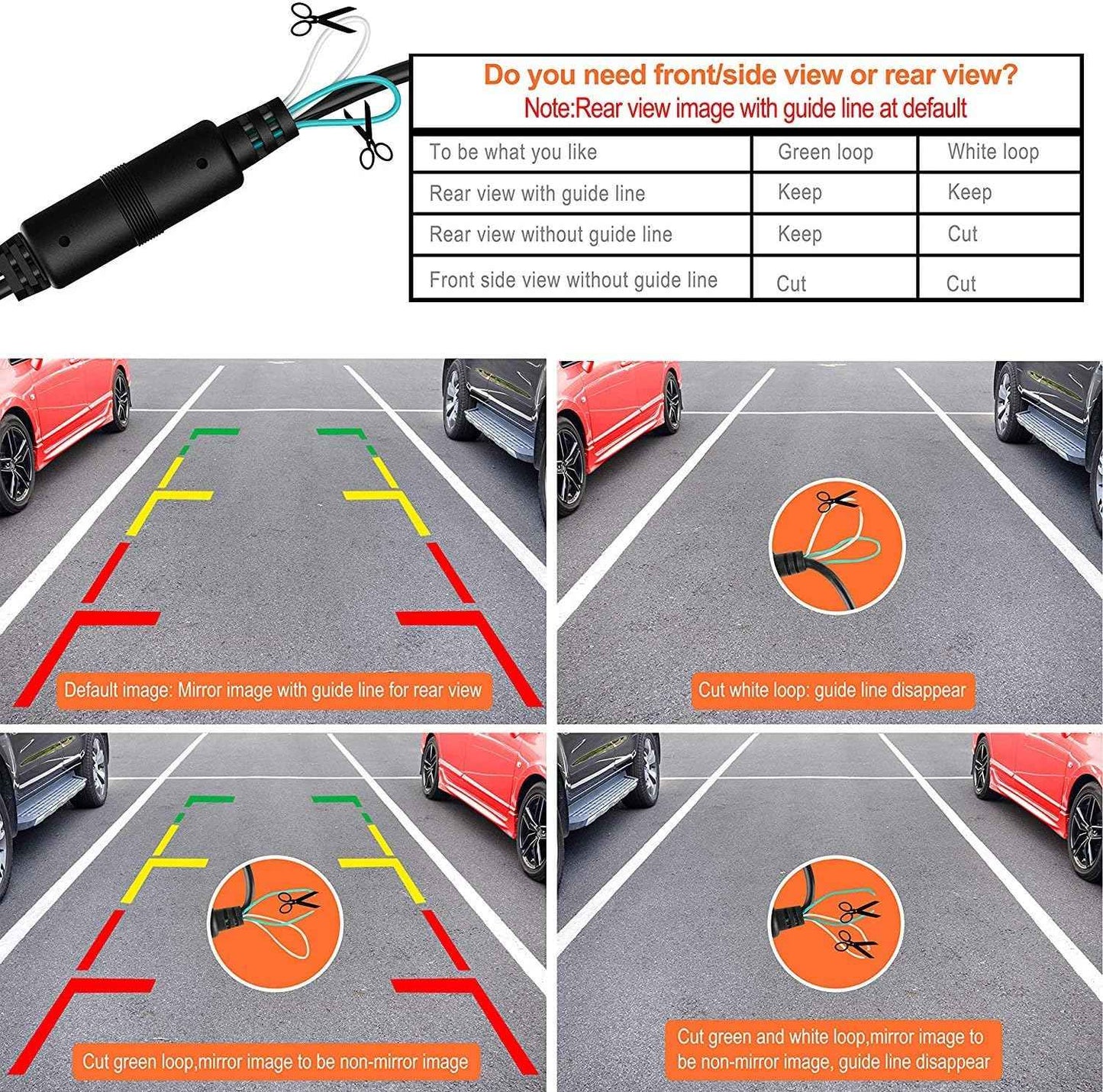 AHD X3 2-IN-1 CAR REAR VIEW OR FRONT VIEW CAMERA.