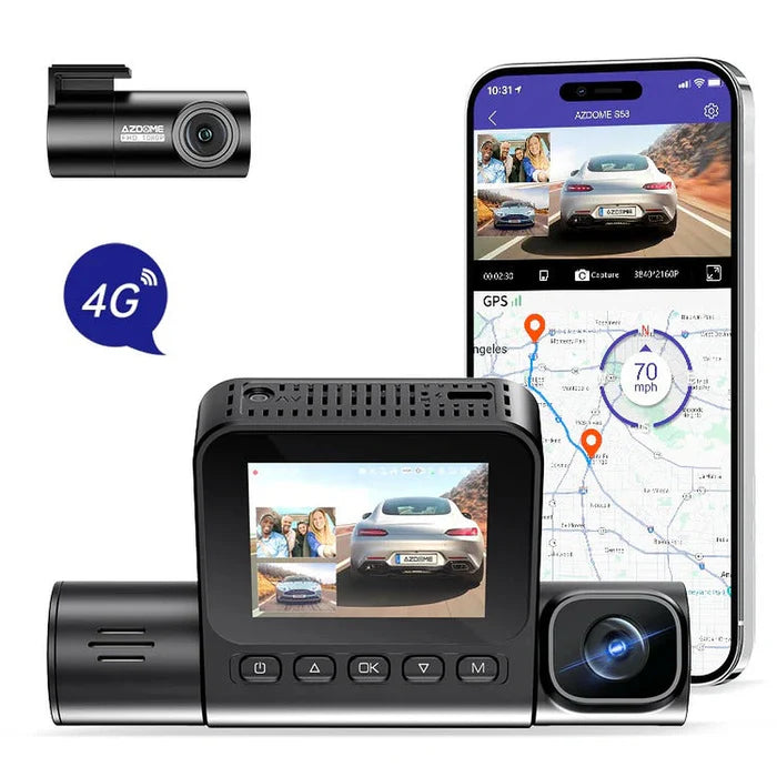 AZDOME S58 4G LTE 3CH Dash Cam with 2.4" IPS screen