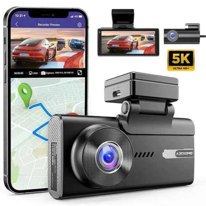 Azdome Dash Cam 5K M580 NEW - Latest Version 2CH with 4" Touch Screen IR Night Vision 24H Parking Mode (Copy)