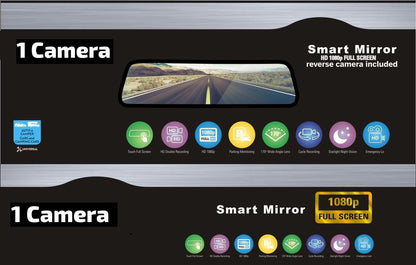 DASH CAM 9.66" Touch Screen 1CH FULL HD1080P - FIVE STAR PLUS