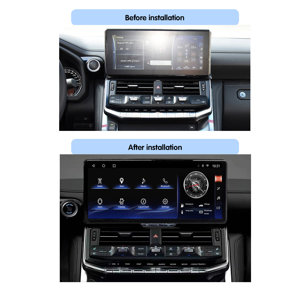 TOYOTA LAND CRUISER  GXR 12.3" 2022+ WITH BUTTON ANDROID