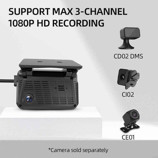 Jimi New JC371 4G AI Dashcam 720p ADAS 3 Channels Live Video GPS Tracking Remote Monitoring Free APP Cloud Storage for Audi