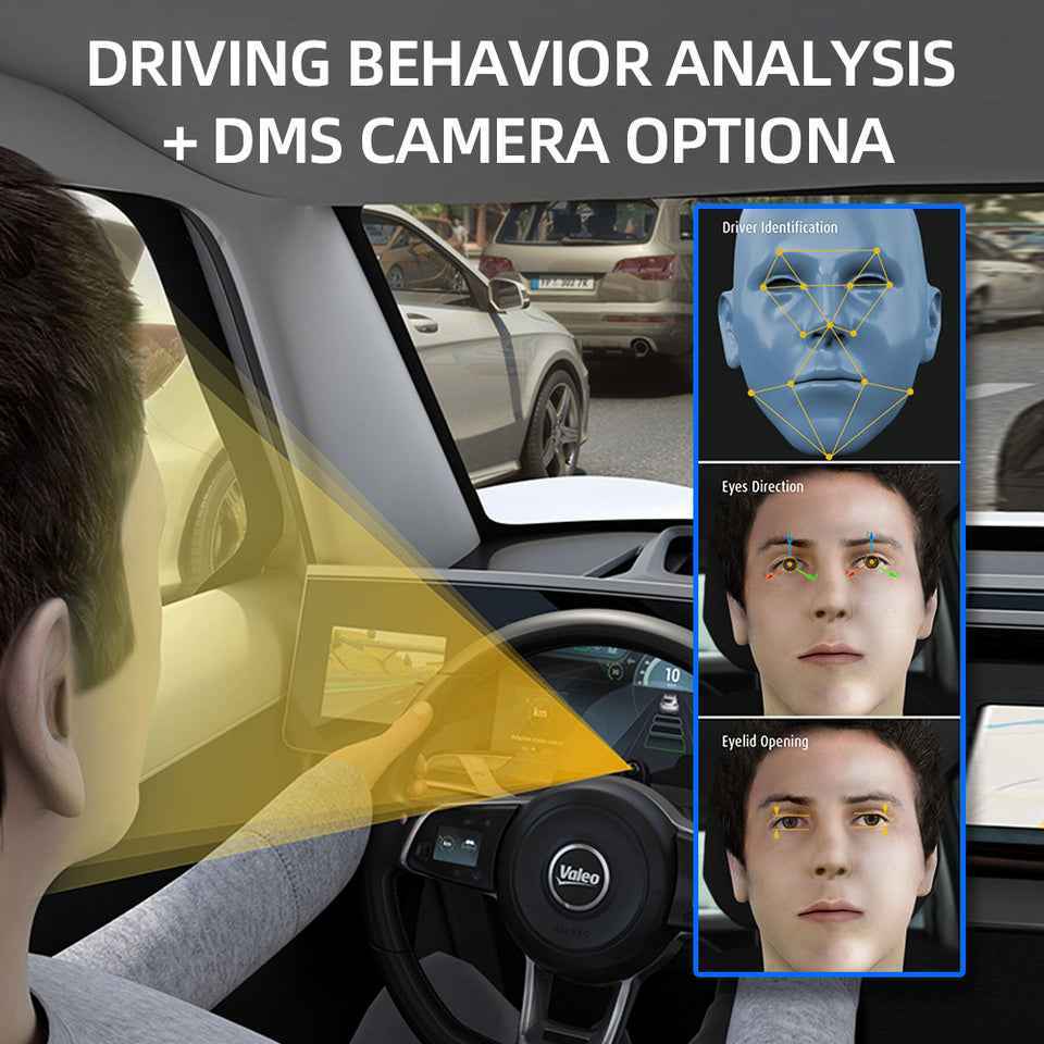 Jimi New JC371 4G AI Dashcam 720p ADAS 3 Channels Live Video GPS Tracking Remote Monitoring Free APP Cloud Storage for Audi
