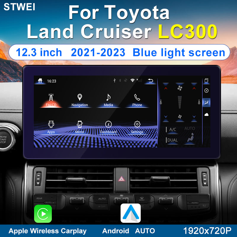 TOYOTA LAND CRUISER VXR 12.3" 2022+ LC-300 8GB 128GB (SUPPORTS DUAL SYSTEM)