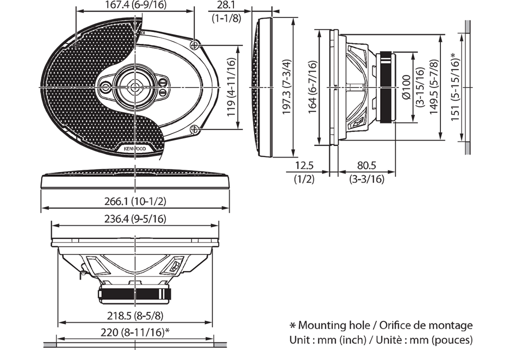 KFC-PS6997 SPEAKER KEENWOOD 720W سمات