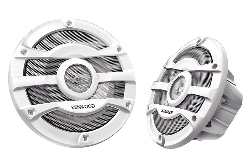 Kenwood KFC-2053MRW 8" 2-way Marine Speaker System (White), 300W Max Power