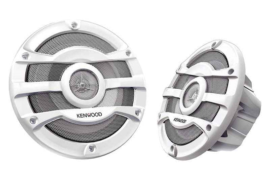 Kenwood KFC-2053MRW 8" 2-way Marine Speaker System (White), 300W Max Power