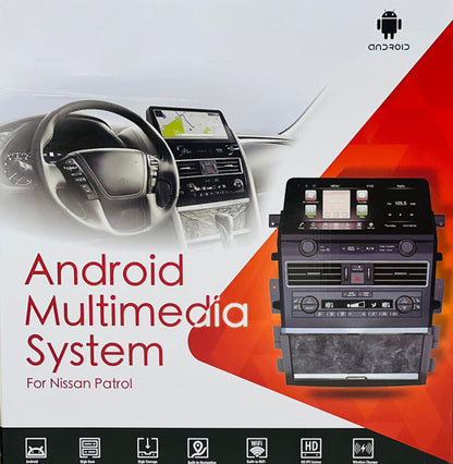 Nissan Patrol Android Multimedia 2023 - 12inch Screen, 8GB RAM, 128GB Memory, Wireless Charger for 2013-2022 Models