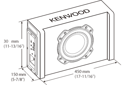 PA-W801B KEENWOOD 8" SUBWOOFER 200RMS/400W