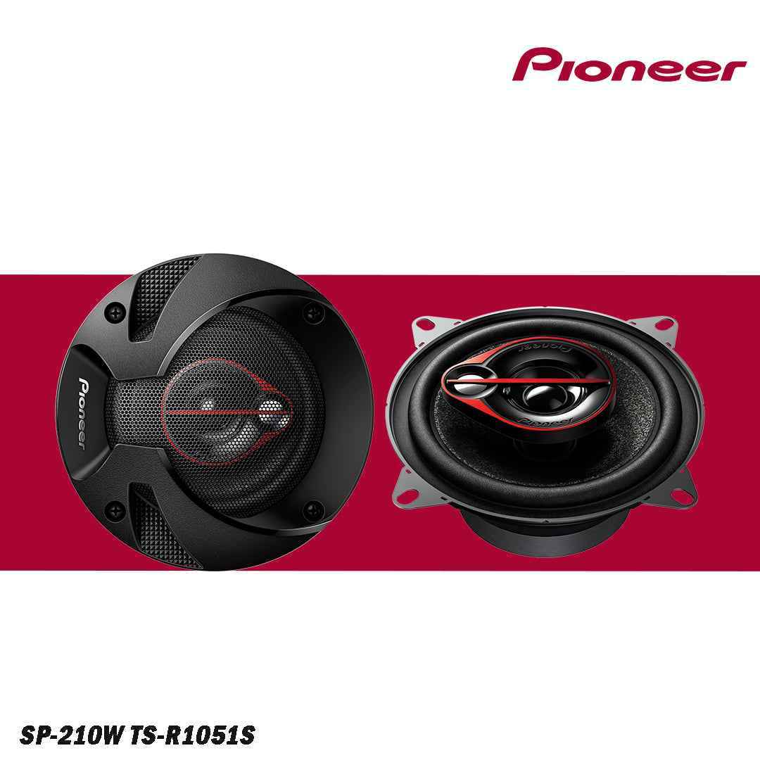 PIONEER 210W TS-R1051S 10cm 3-way Coaxial Speakers