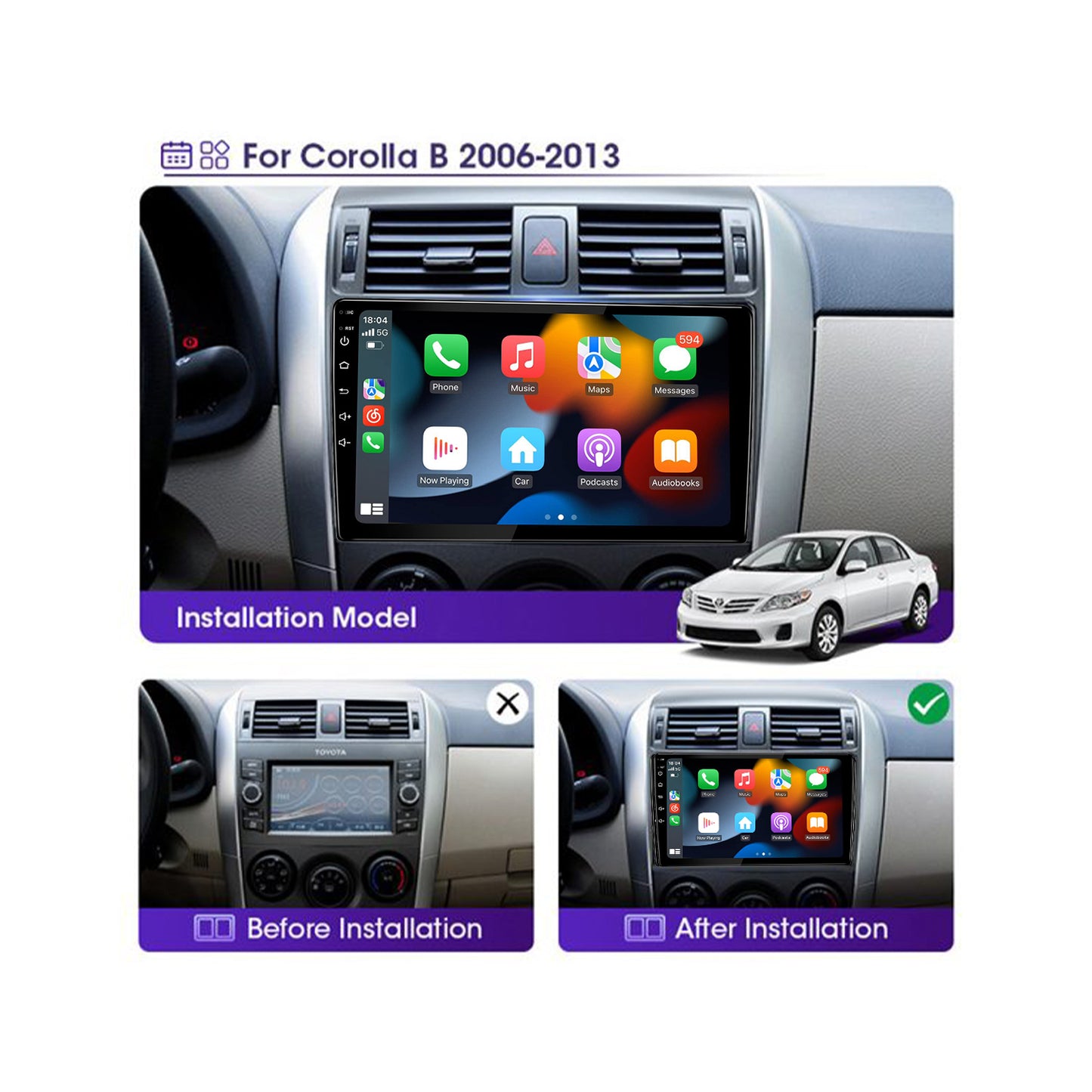 TOYOTA COROLLA 2008-2013 ANDROID
