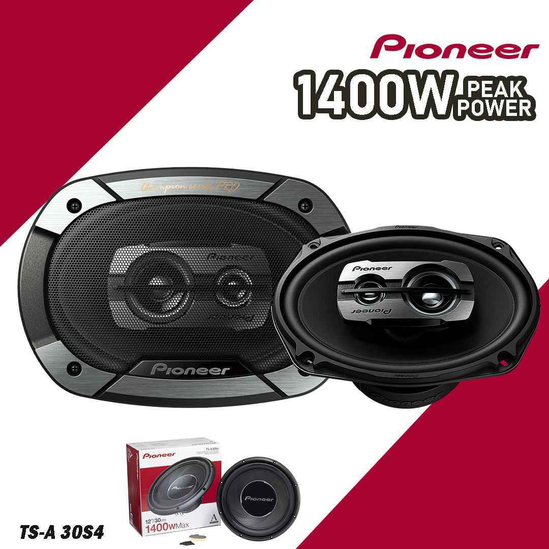 PIONEER Subwoofer 12" 1400w Max Power TS-A30S4 12″ – Single 4W Voice Coil, IMPP Cone – Subwoofer