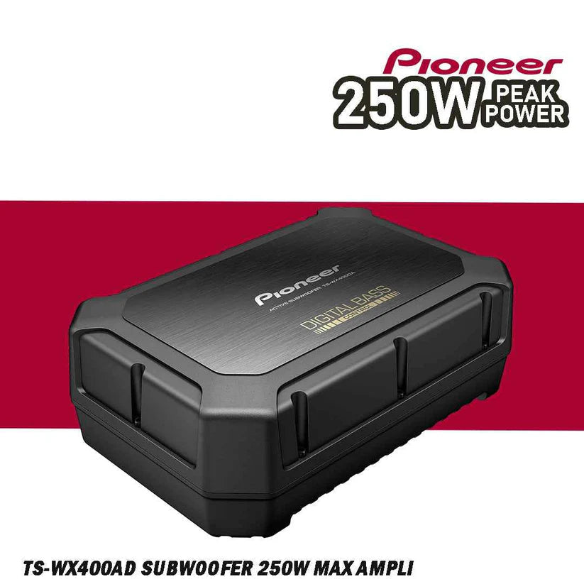 PIONEER SUBWOOFER TS-WX400DA 250W MAX AMPLI 9″ x 5-1/2″ – 250W MAX POWER, BUILT-IN CLASS - D AMPLIFIRE – COMPACT ACTIVE SUBWOOFER.