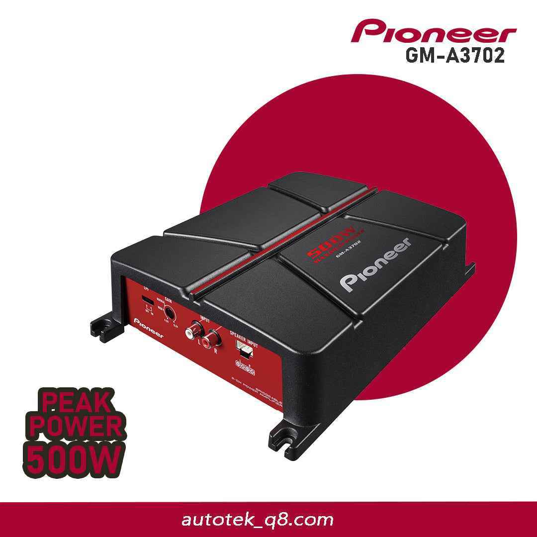 PIONEER 500W AMPLIFIER GM-A3702 2-Channel – Class A/B, 500w Max Power – Bridgeable Amplifier