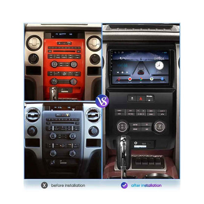 Ford Expedition 2007-2014 silver car stereo frame.