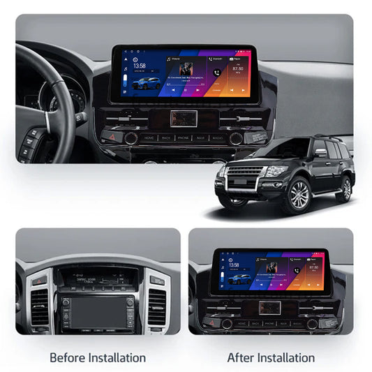 MITSUBISHI  PAJERO 2006 - 2024 12.3-INCH ANDROID 10 HEAD UNIT WITH CLOCK.