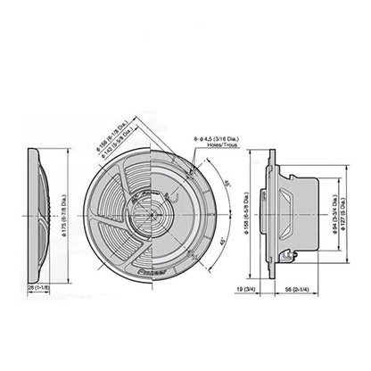 PIONEER SPEAKER 160W MARINE TS-MR1640 16cm 2-Way Marine Speakers