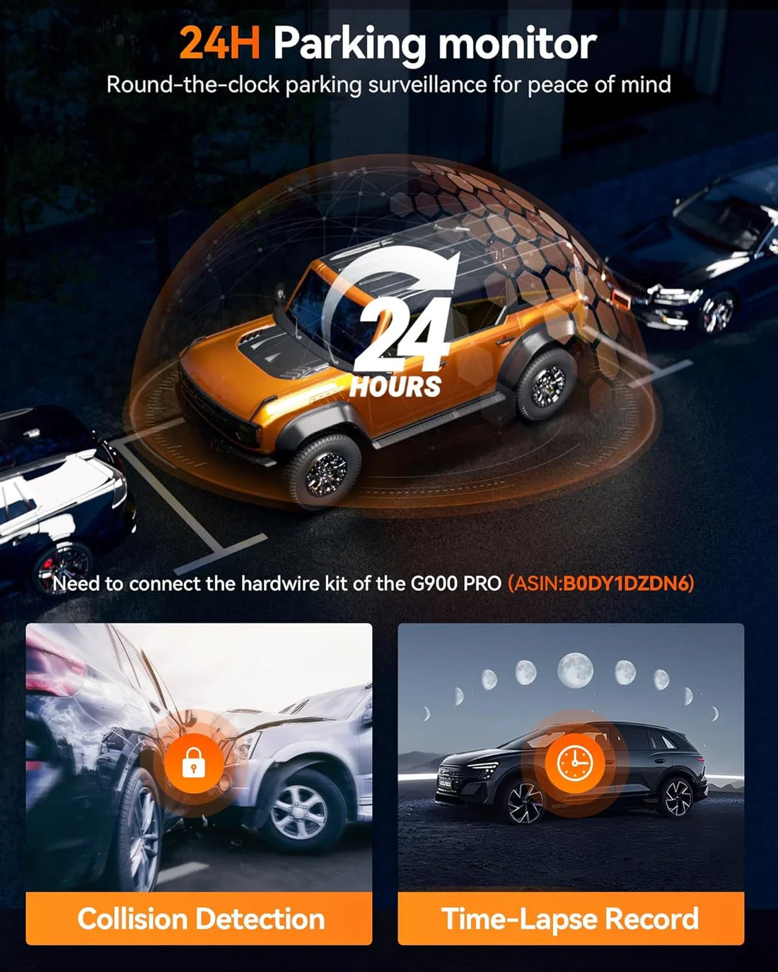 WOLFBOX G900 PRO 4K+2.5K 2CH 12” DASH CAM W/ SONY STARVIS 2 IMX678 & 5G WiFi