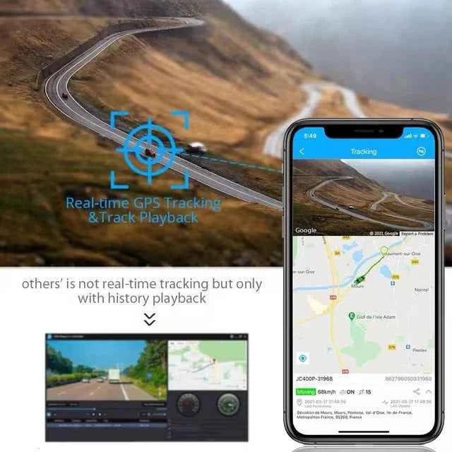 JIMIIOT JC400P Integrated Dual-Channel DashCam (10Year Subscription Free)