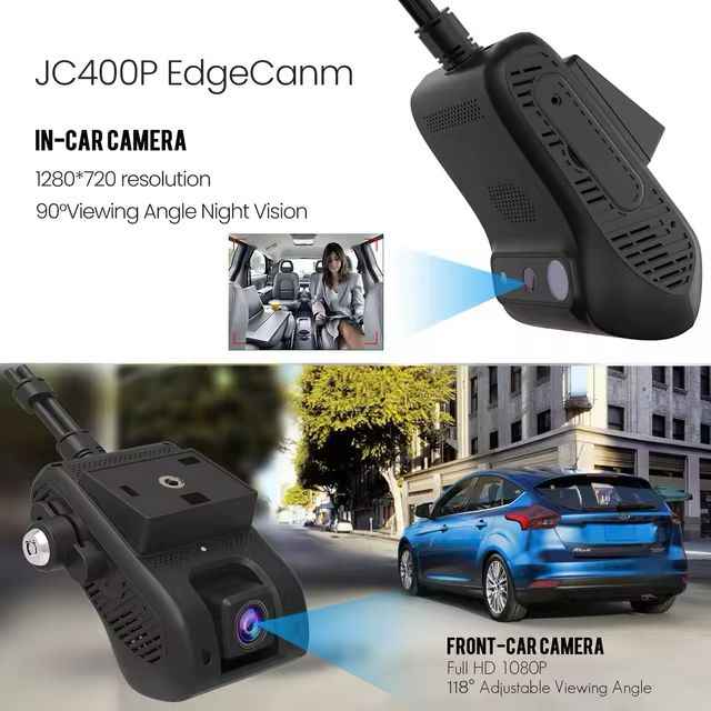JIMIIOT JC400P Integrated Dual-Channel DashCam (10Year Subscription Free)