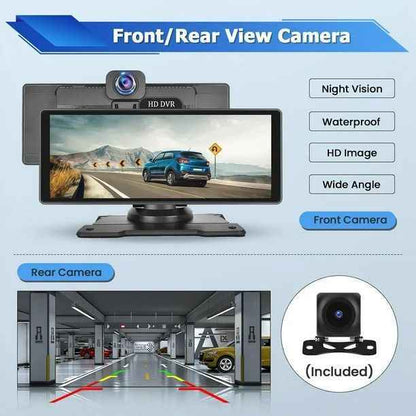 DASHCAM D. BORDE - Two Camera Dash Cam (Android + CarPlay) 10.6/4+64