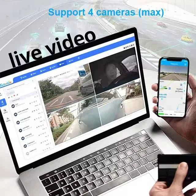JIMIIOT JC450 Multi-Channel AI Dash Cam Live Video (10Year Subscription Free)
