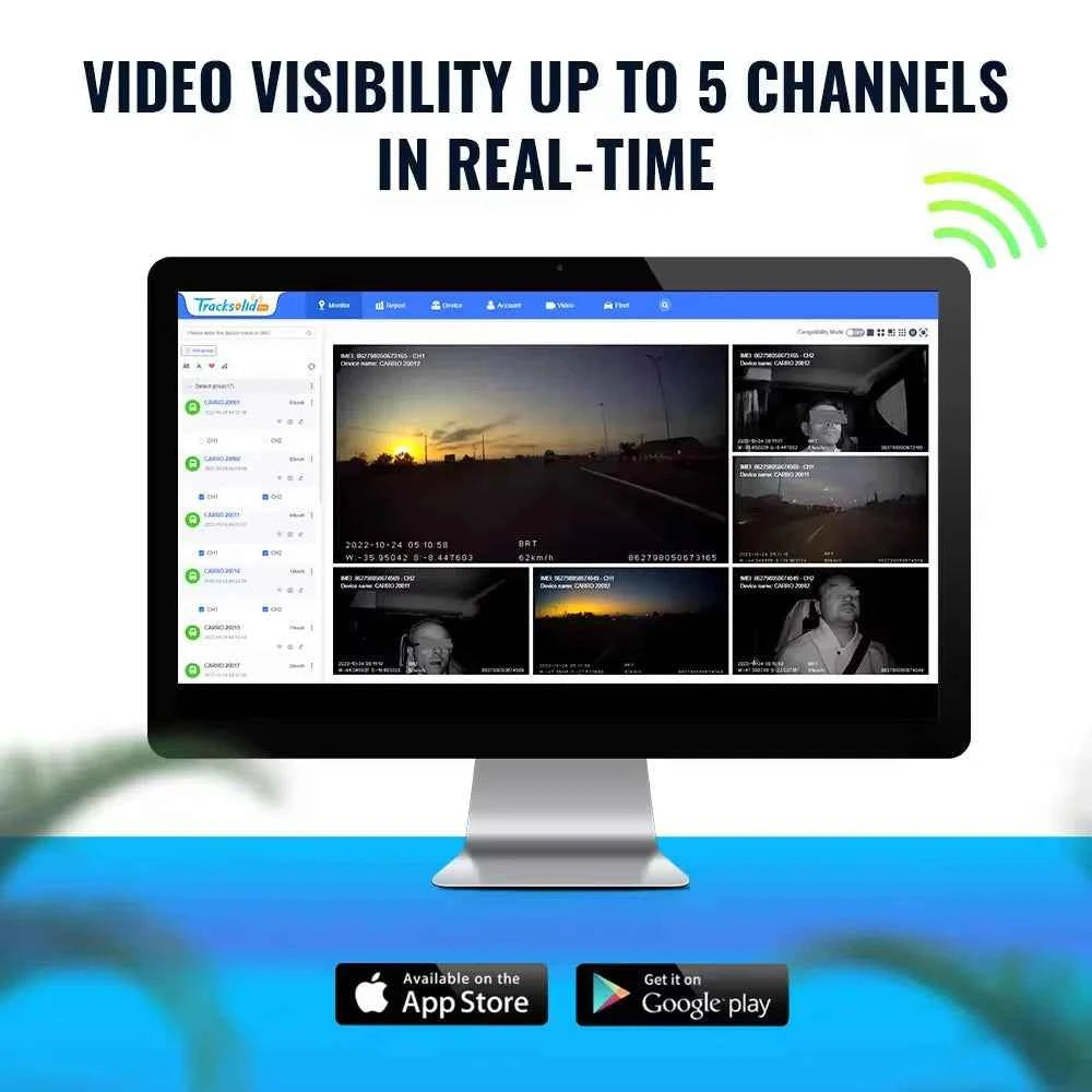 JIMIIOT JC450 Multi-Channel AI Dash Cam Live Video (10Year Subscription Free)
