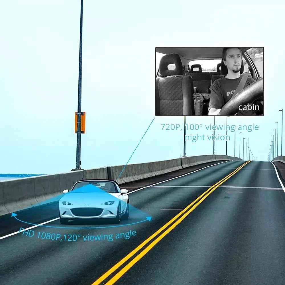 JIMIIOT JC400P Integrated Dual-Channel DashCam (10Year Subscription Free)