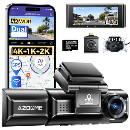 AZDOME M550 Max 3CH 4K Dash Cam 4K+1K+2K