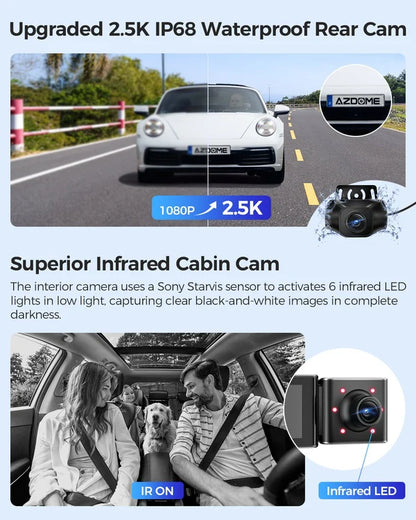 AZDOME M550 Max 3CH 4K Dash Cam 4K+1K+2K