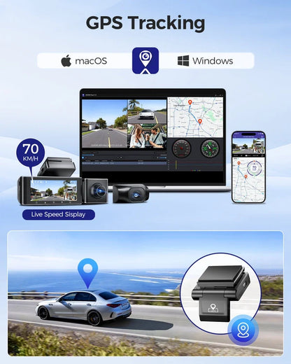 AZDOME M550 Max 3CH 4K Dash Cam 4K+1K+2K