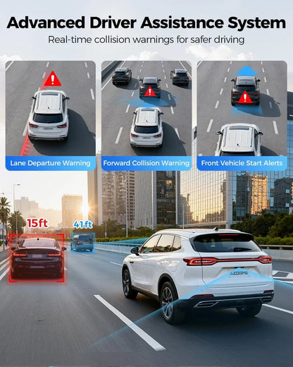 AZDOME PG17 Pro 2CH   Mirror Dash Cam 4K+2.5K 12" Touch Screen