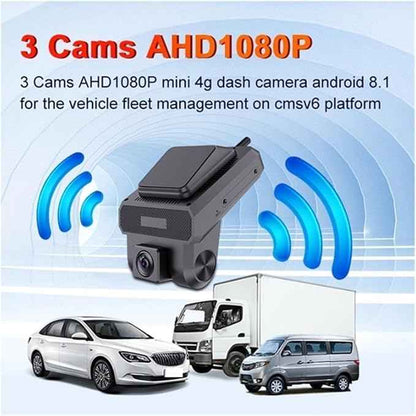 Dashcam C3 4G WIFI GPS "LIVE TRACKING" FHD 1080P 3 CAMERA (LIFE TIME Subscription Free)