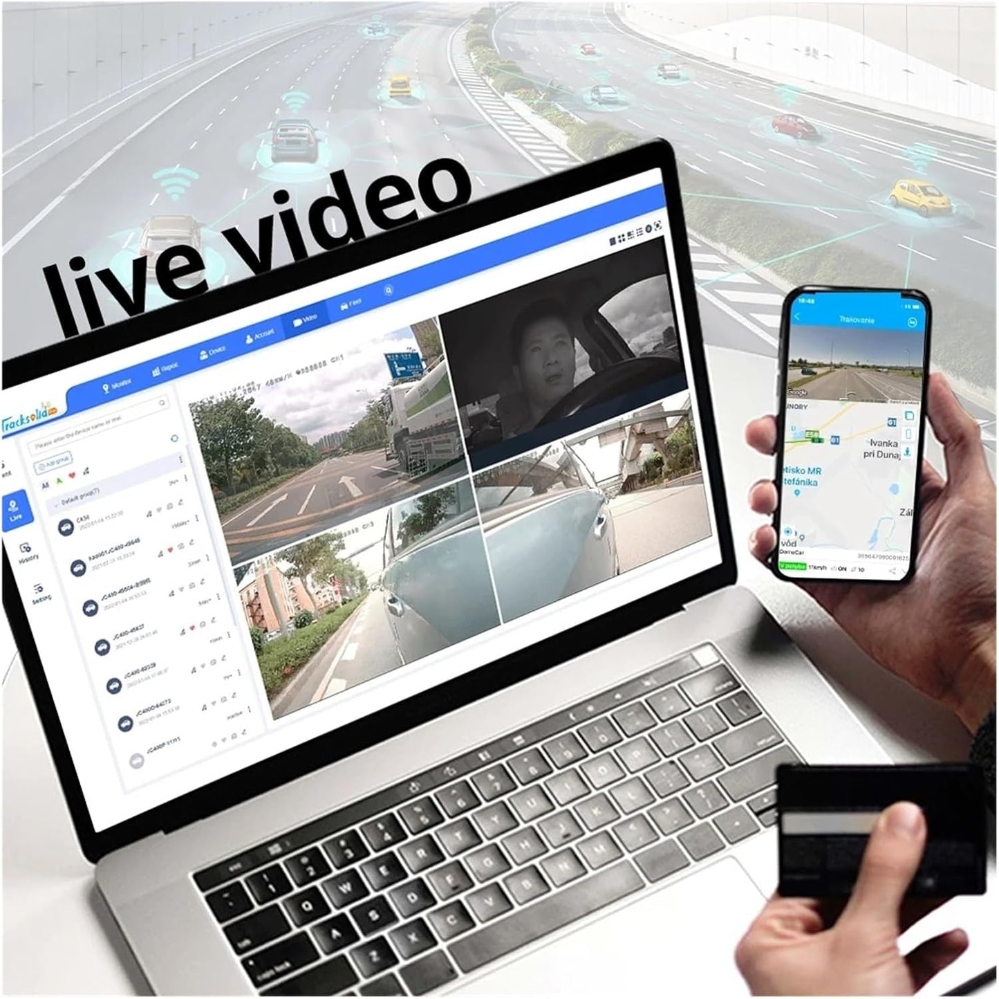 JC450 Dashcam 3CH (JIMIIOT) Multi-Channel AI (10 Year Subscription Free) .