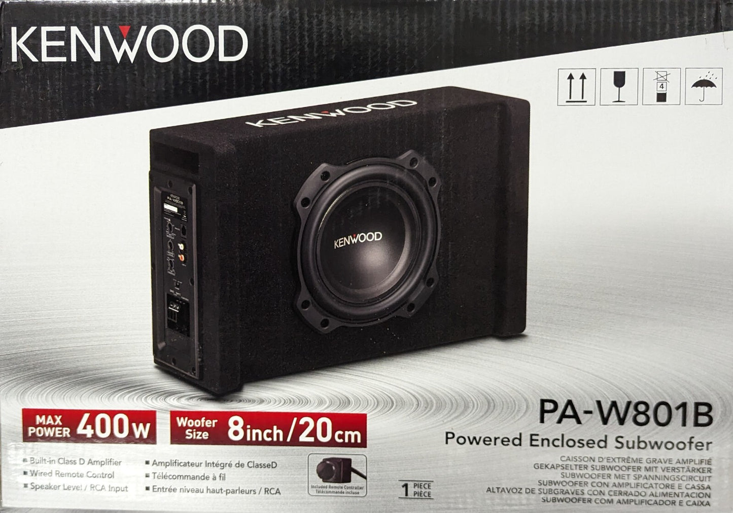 PA-W801B KEENWOOD 8" SUBWOOFER 200RMS/400W