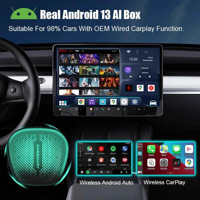 Carplay 5G AI Box CP490 Andriod 13 Wireless Android Auto Multimedia