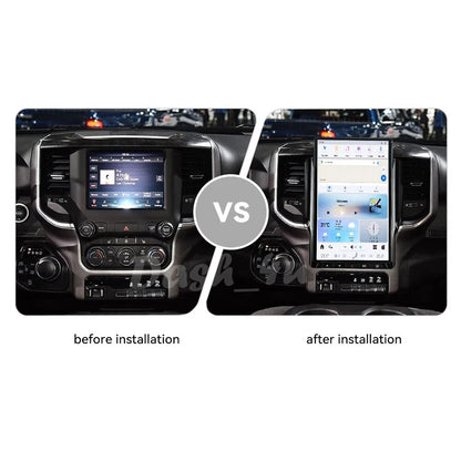 Dodge RAM (2019 – 2022) 8+128GB 14.4″ IPS QHD 2K Touch-Screen Android Navigation System | Android 13 | GPS | BT | Wifi | CarPlay | Android Auto | 4G LTE